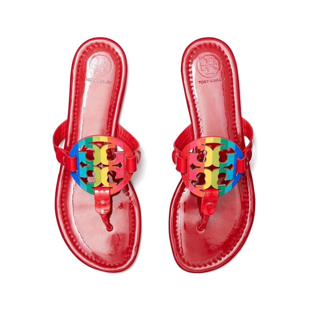 NWOT Tory Burch Miller Rainbow Sandals